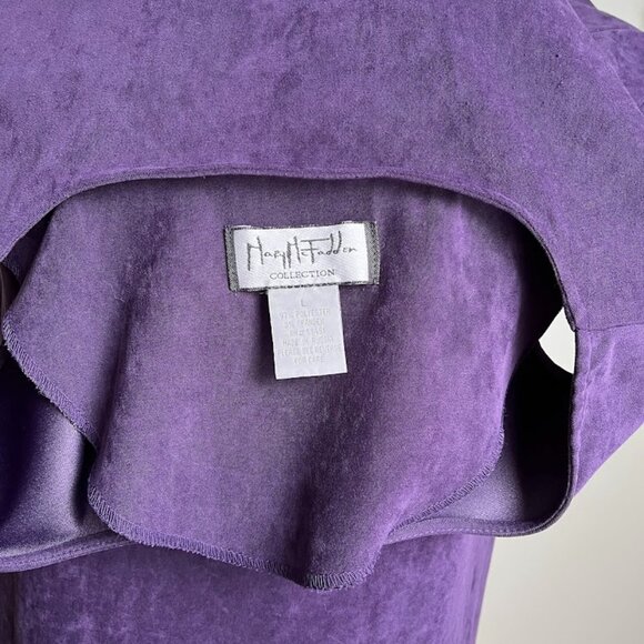90s purple velvety jumper dress - Picture 6 of 7